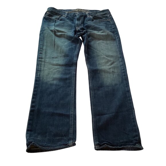 American Eagle Outfitters Mens Blue Denim Jeans 34x32 Relaxed Fit 100% Cotton - Picture 1 of 9